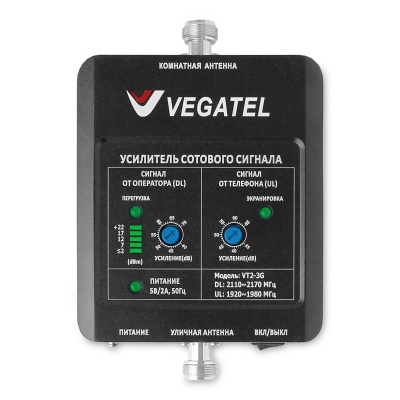 Комплект VEGATEL VT2-3G-kit (дом, LED) репитер